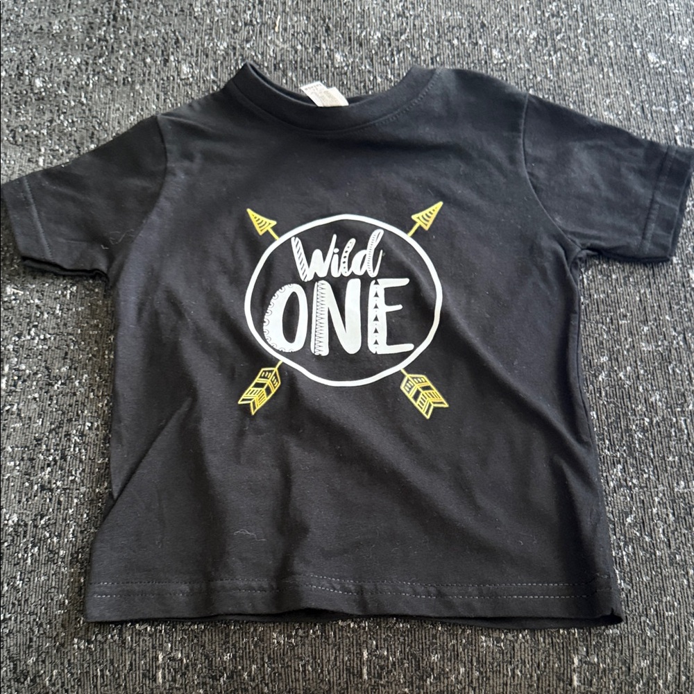 Rabbit Skins Black 'Wild One' Kids T-Shirt